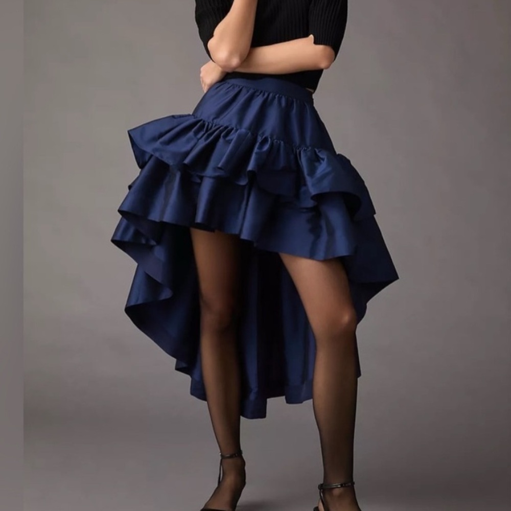 Anthropologie Vineet Bahl High-Low Tiered Skirt